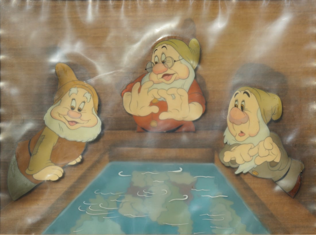 WALT DISNEY STUDIO CELL, 'DOC, HAPPY, & SLEEPY. (1 of 4)