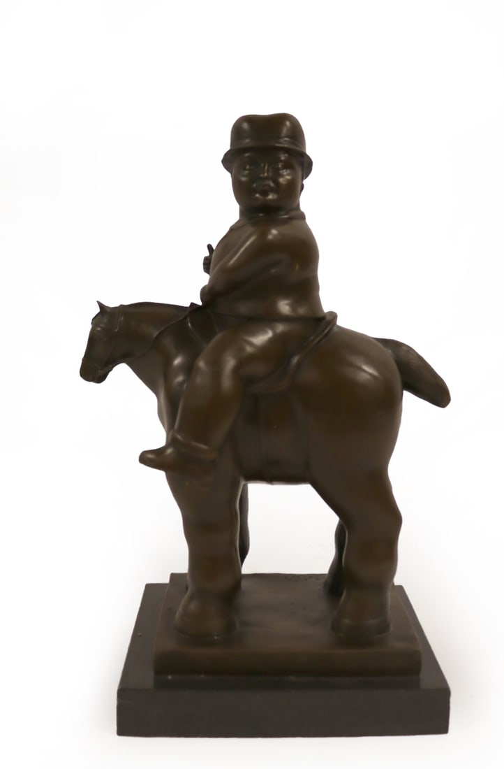 Bronze Man On Horse After Botero. (1 of 5)