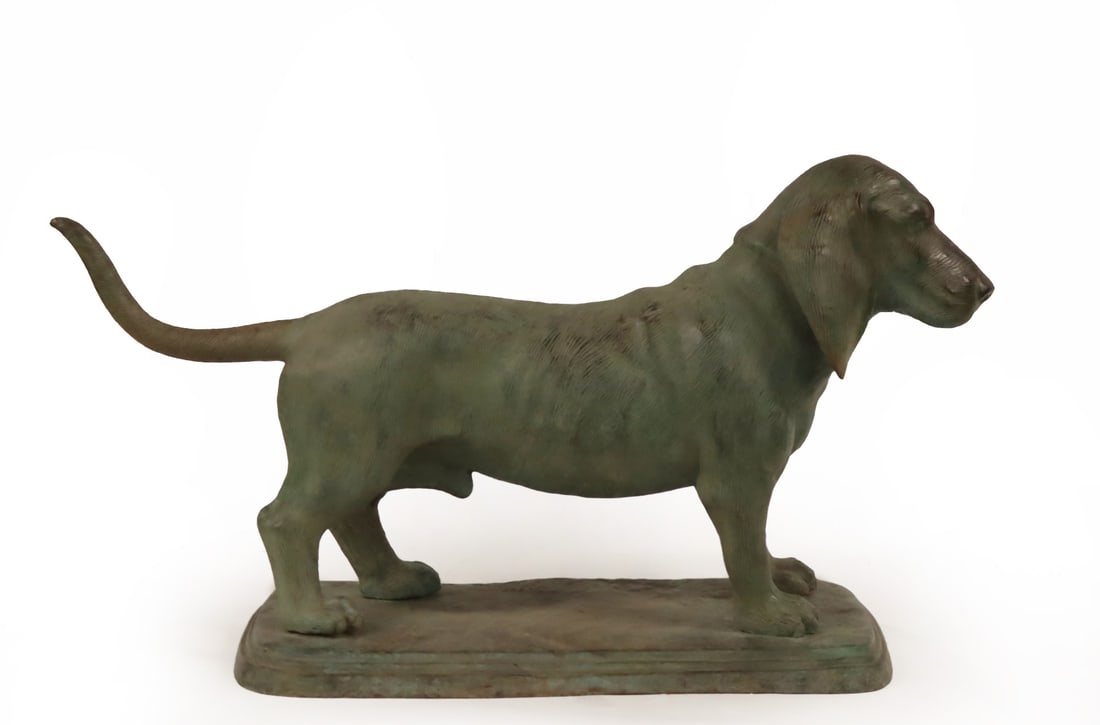 Large Vintage Patinated Bronze Sculpture of a (1 of 8)