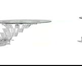 Signed Lalique Crystal Cactus Table.