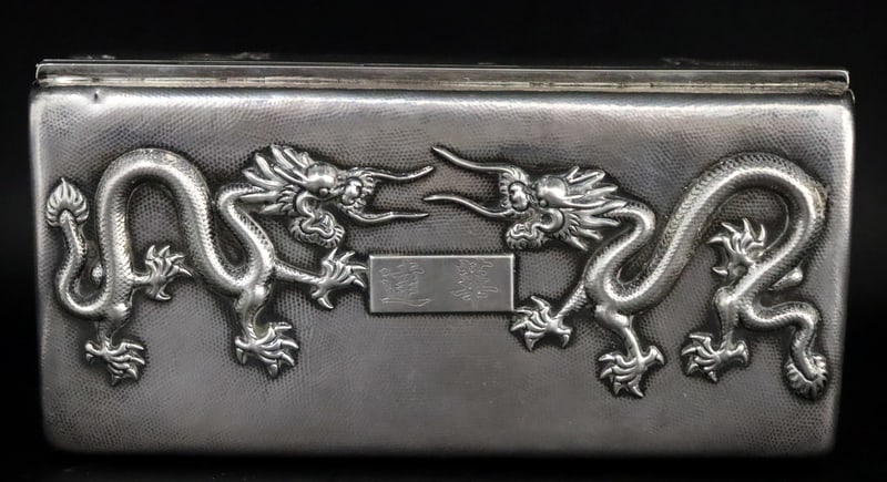 SILVER. Incredible Chinese Export Silver Dragon (1 of 11)