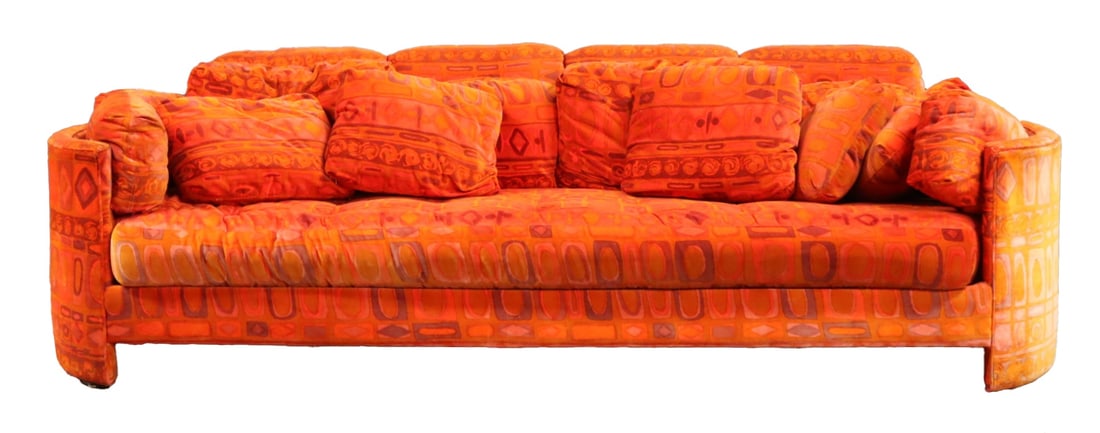 SELIG Signed Midcentury Upholstered Sofa. (1 of 7)
