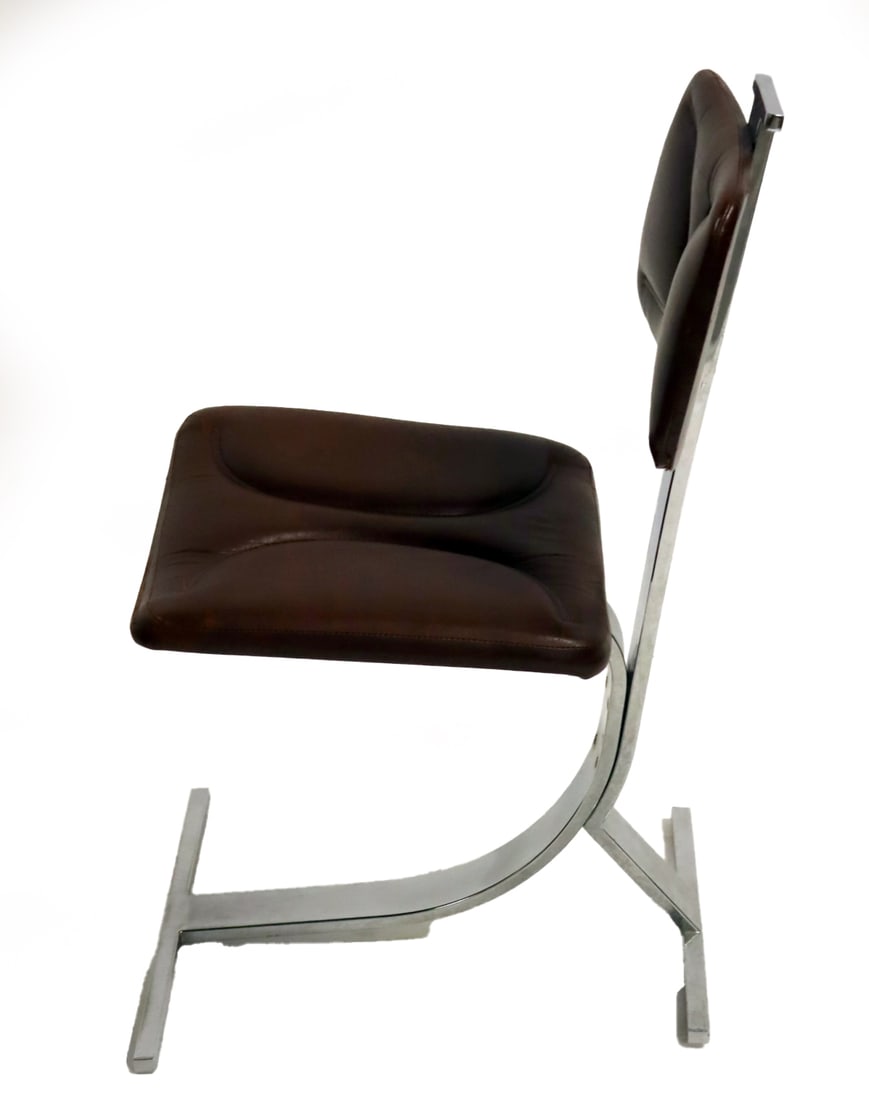 Midcentury Chrome Upholstered Chair. (1 of 5)