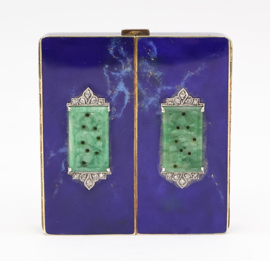 JEWELRY. Art Deco Tiffany & Co. 14kt Gold Jade and (1 of 8)