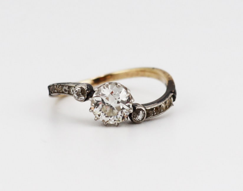 JEWELRY. Signed Continental 14kt Gold and Diamond (1 of 11)