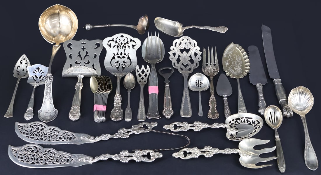SILVER. Assorted Sterling, Silver, and Silverplate (1 of 8)