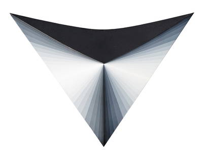 SHOZO NAGANO (JAPANESE, 1928-2008).: 'Shooting Star'. 3-Dimensional acrylic on canvas. Verso: Artist label with framing instructions. Provenance: Mari Galleries, Larchmont, NY. Property from a Larchmont, NY estate. Dimensions: 28" h