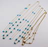 JEWELRY. (5) Petite 14kt Gold Chain Necklaces.