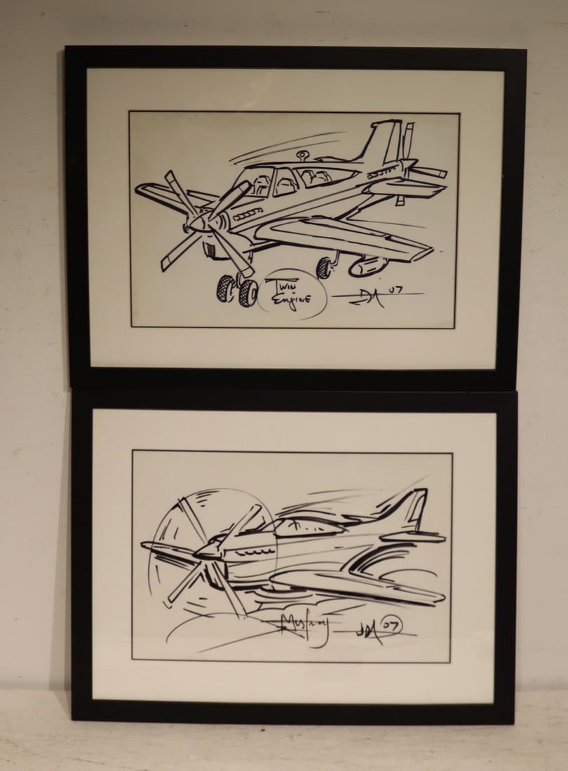 JOEL ABRAMS 2 Signed Ink  Drawings (1 of 6)
