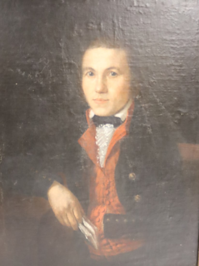 UNSIGNED Oil On Canvas / Board Portrait Of A (1 of 6)