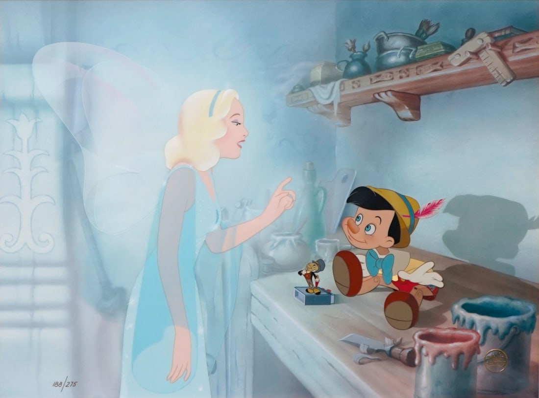 WALT DISNEY PINOCCHIO & BLUE FAIRY  ANIMATION CEL. (1 of 5)