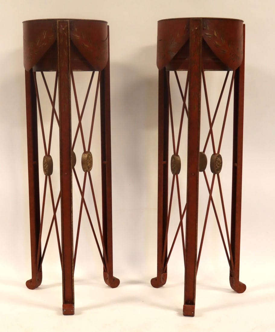 Fine Pair of Neoclassical Style Tole Planters. (1 of 8)