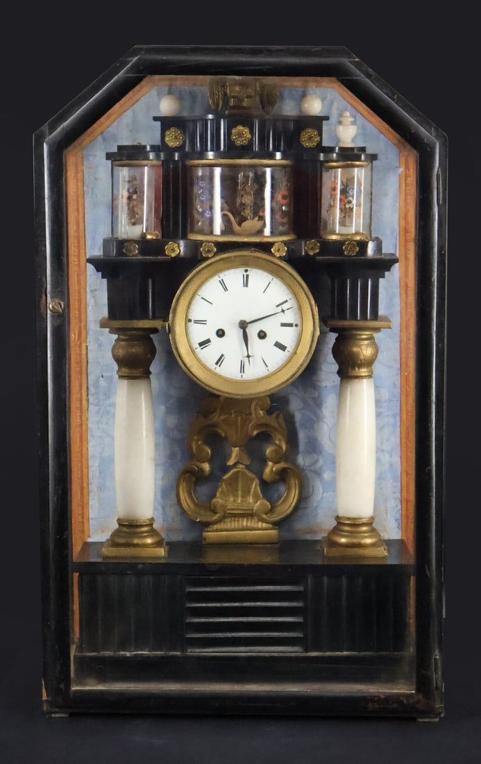 Antique Clock In Shadow Box (1 of 7)