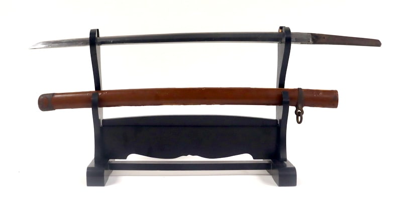 MILITARIA. Japanese Wakizashi Sword with Mountings (1 of 20)