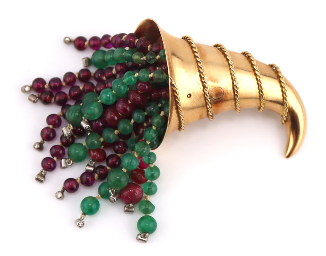 JEWELRY. 18kt Gold, Ruby, Emerald and Diamond (1 of 14)