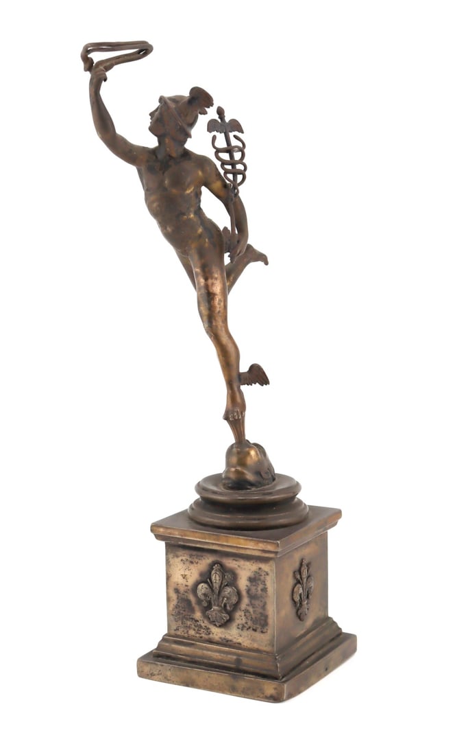 SILVER. Guiseppe Accarisi Silver Figure of Hermes. (1 of 11)