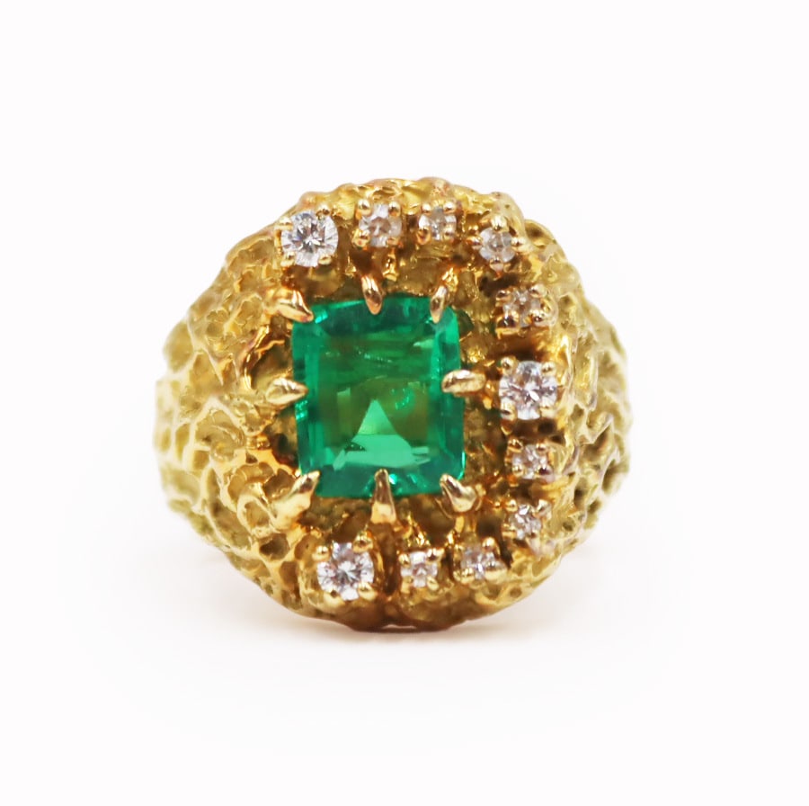 JEWELRY. GIA Natural Colombian Emerald and (1 of 16)
