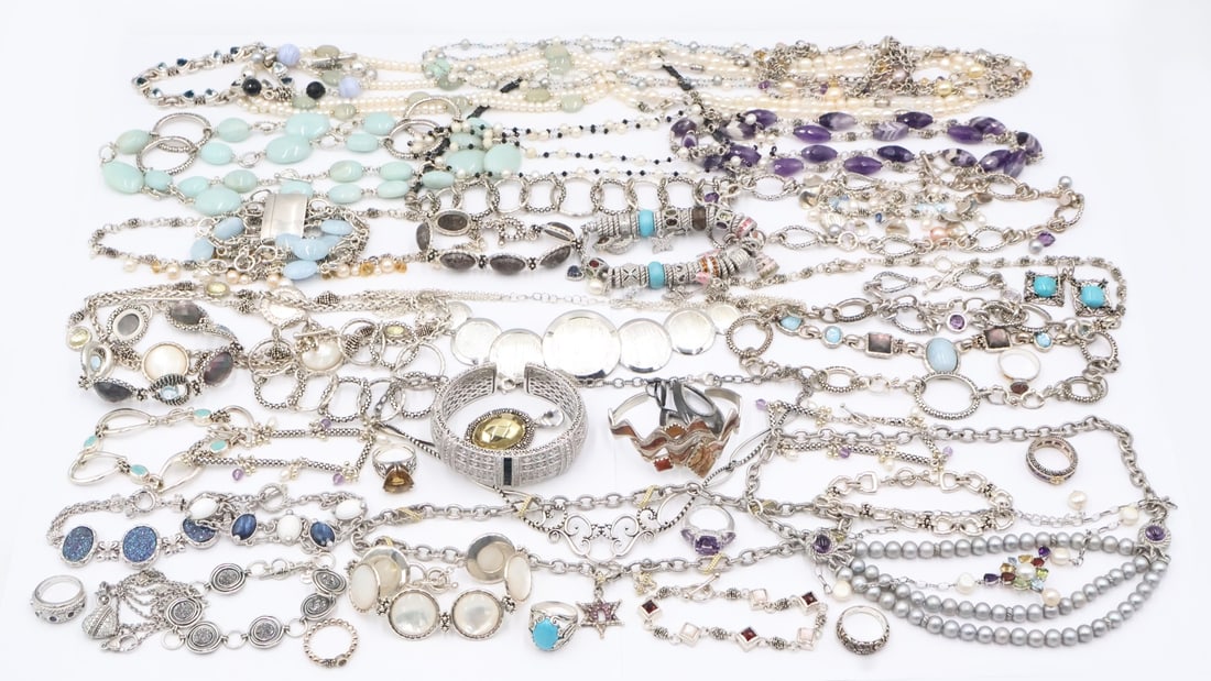 JEWELRY. Sterling Rings, Earrings, and Necklaces. (1 of 6)