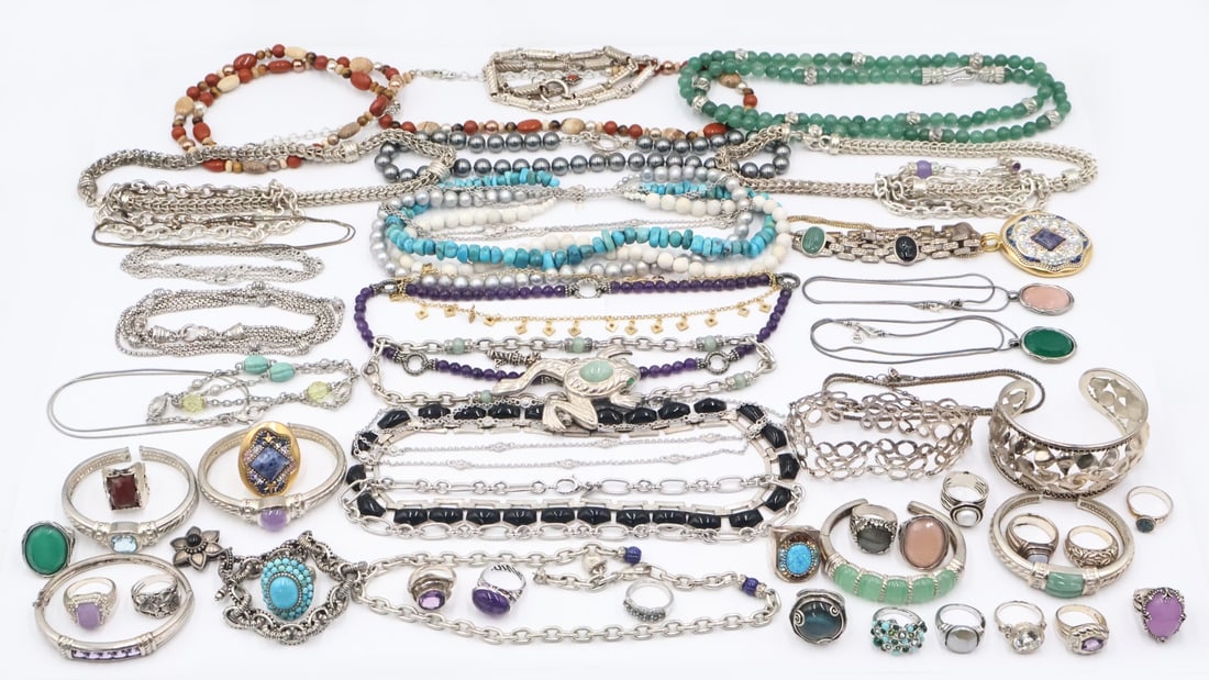 JEWELRY. Collection of Sterling Jewelry. (1 of 8)