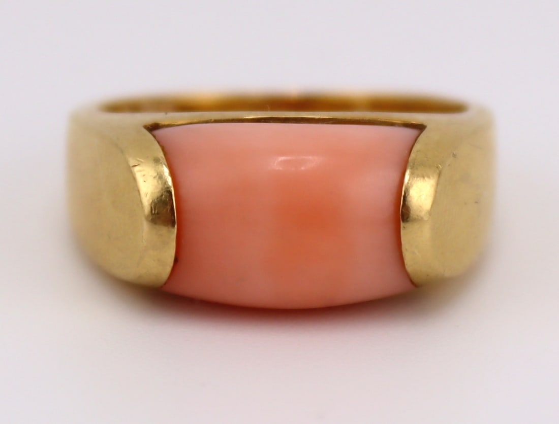 JEWELRY. Bulgari 18kt Gold and Coral Tronchetto (1 of 9)