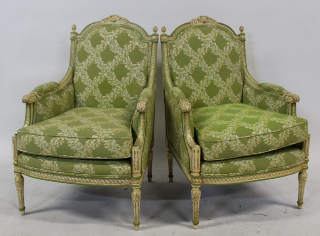 A Vintage pr Of Louis XVI Style Arm Chairs (1 of 6)
