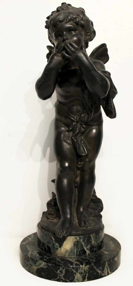 Bronze Cherub Lamp After Moreau. (1 of 5)