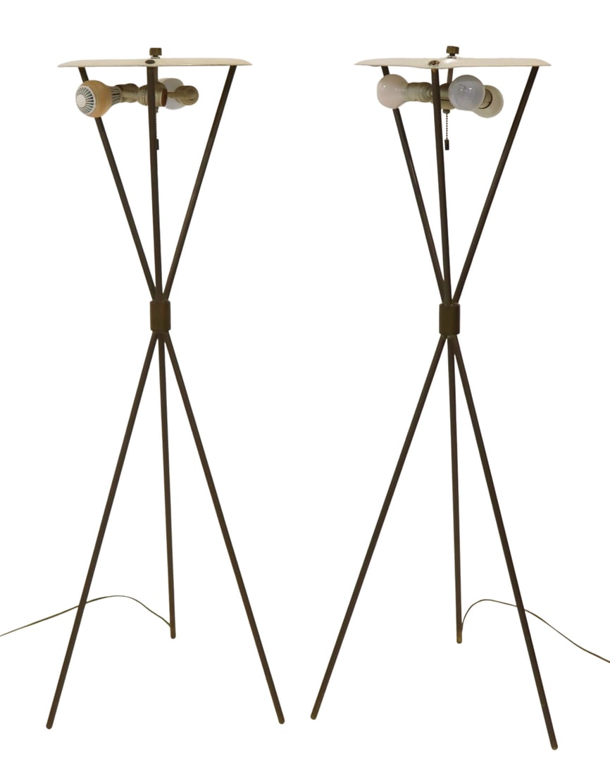 Pair of T.H. Robsjohn-Gibbings Floor Lamps. (1 of 11)