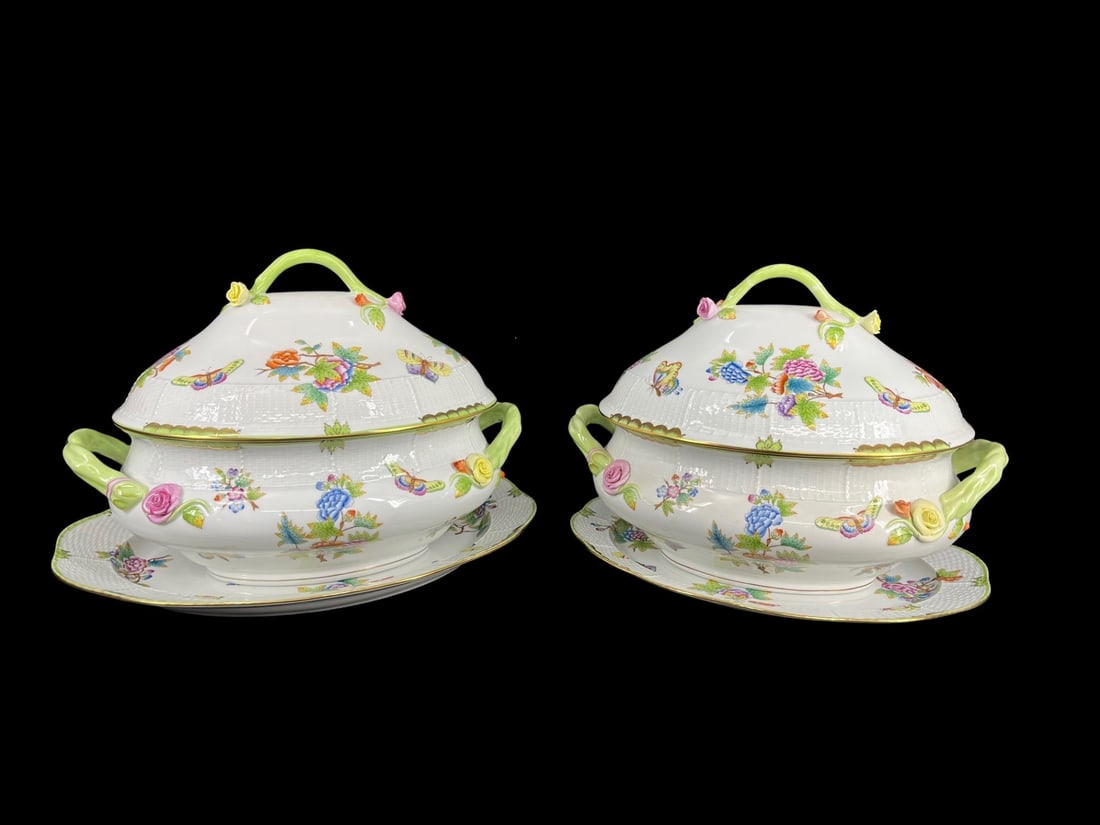 HEREND Queen Victoria Tureens & Underplates (1 of 7)