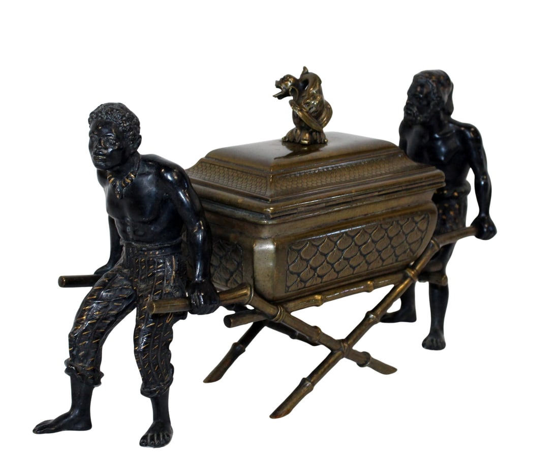 Gilt & Patinated Bronze Blackamoor Figures Holding (1 of 9)