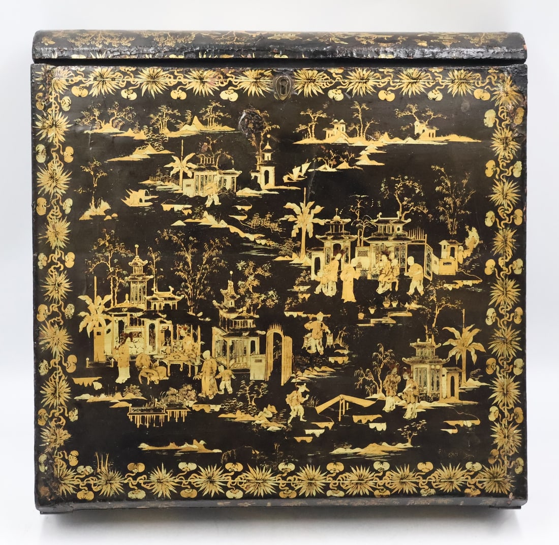 Chinoiserie Lacquered Lap Desk. (1 of 10)