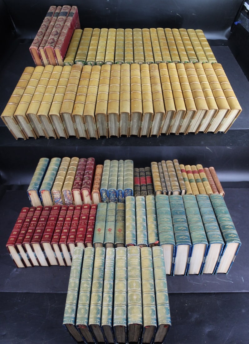 Large Collection of Leather Bound Antique Books (1 of 11)