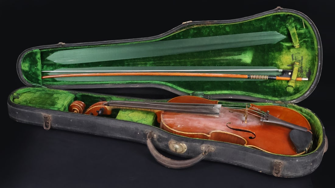 Antique Violin Heinrich Tb. Heberline Jr. Label (1 of 8)