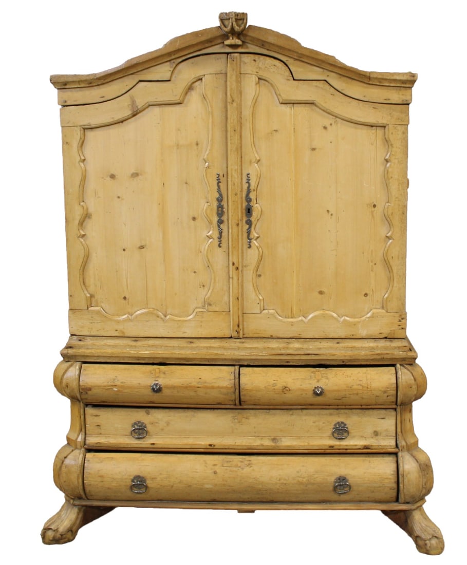 Antique Dutch Pine Cabinet. (1 of 7)