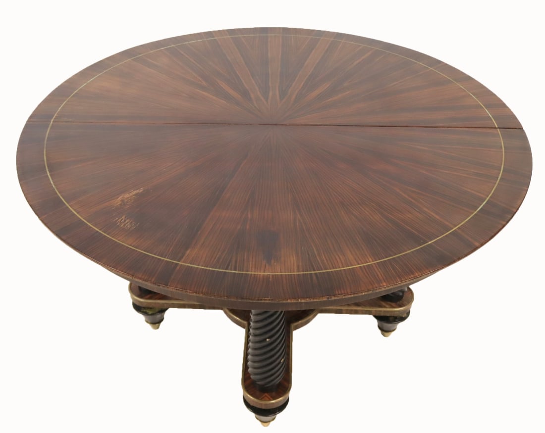 Regency Macassar Circular Table with Brass Inlay. (1 of 7)
