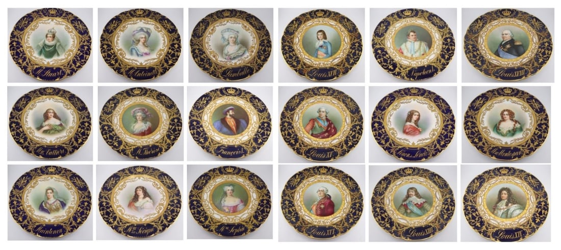 Magnificent Set 18 Sevres Plates European Royals. (1 of 20)