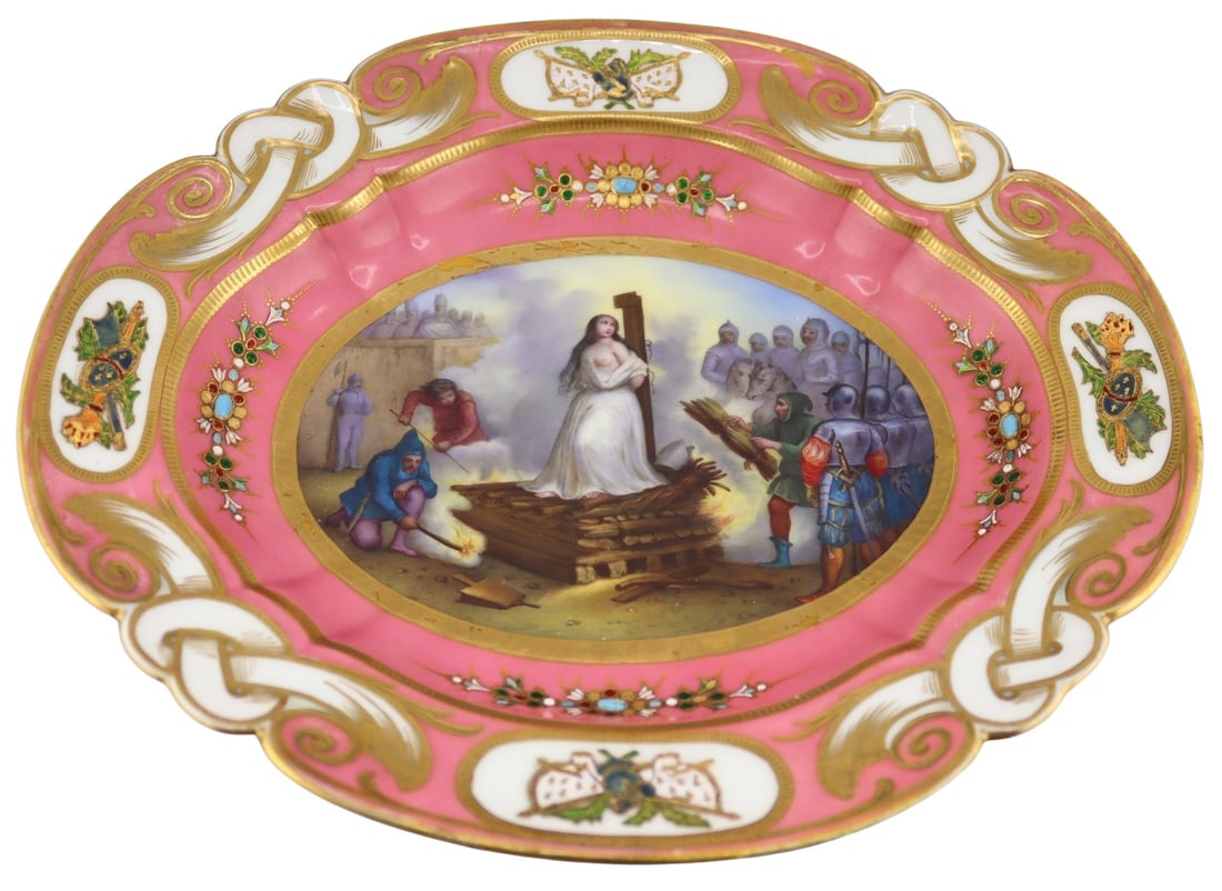 Antique Sevres Plate "Death of Joan of Arc" (1 of 13)