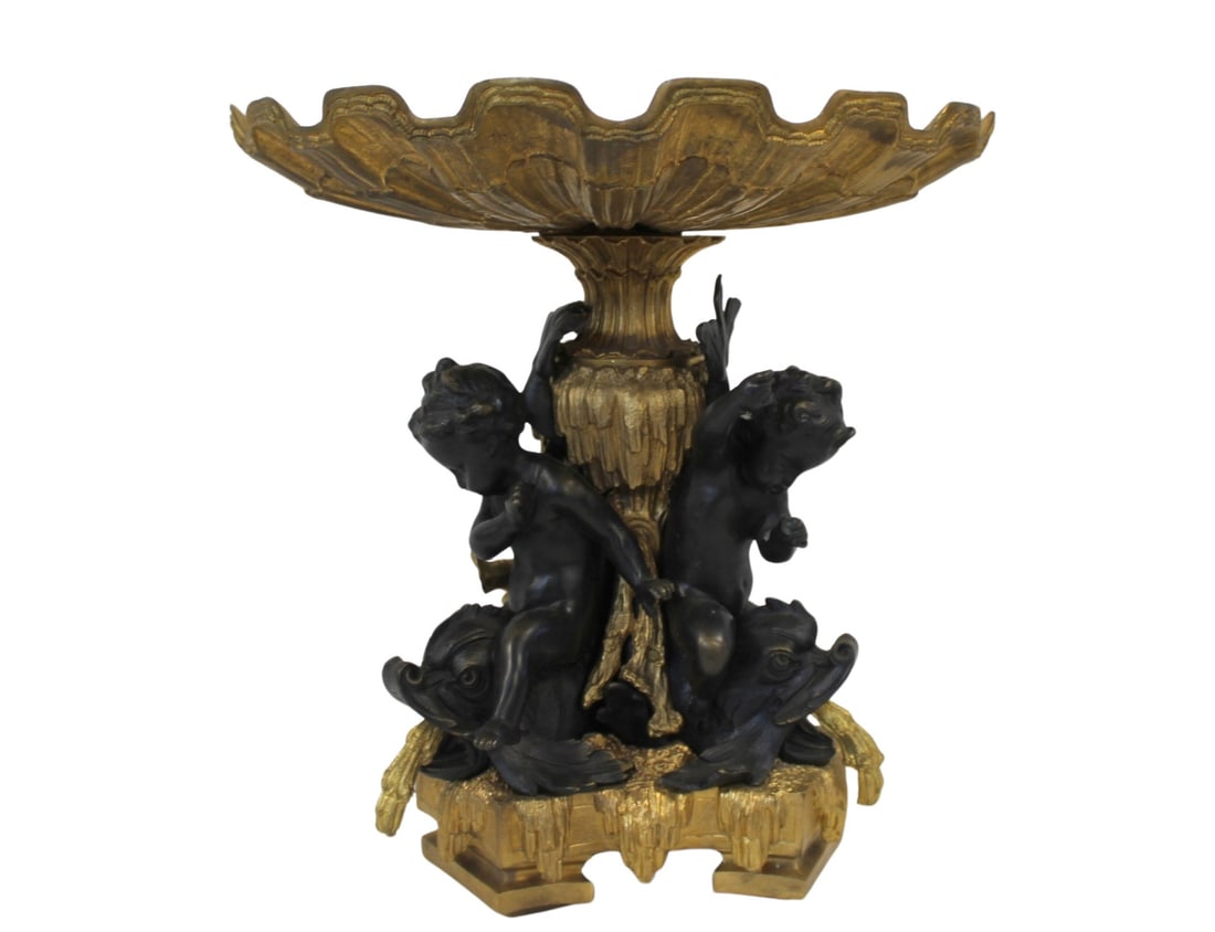 Antique Gilt & Patinated Figural Centerpiece. (1 of 7)