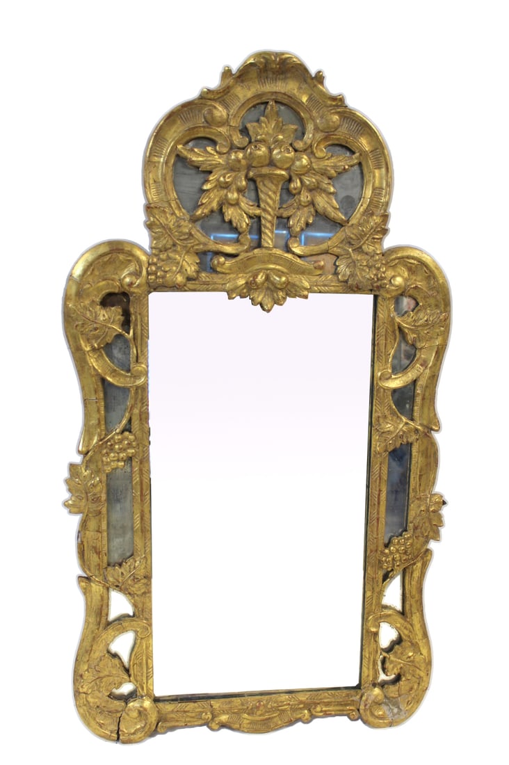 Antique Continental Giltwood Mirror. (1 of 8)