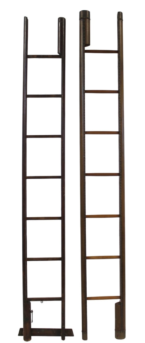 2 Antique Folding Library Ladders. (1 of 8)