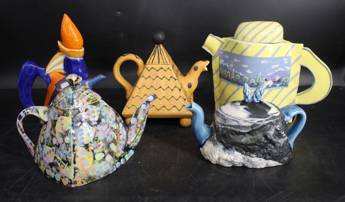 Group of Five Artist Made Teapots (1 of 10)