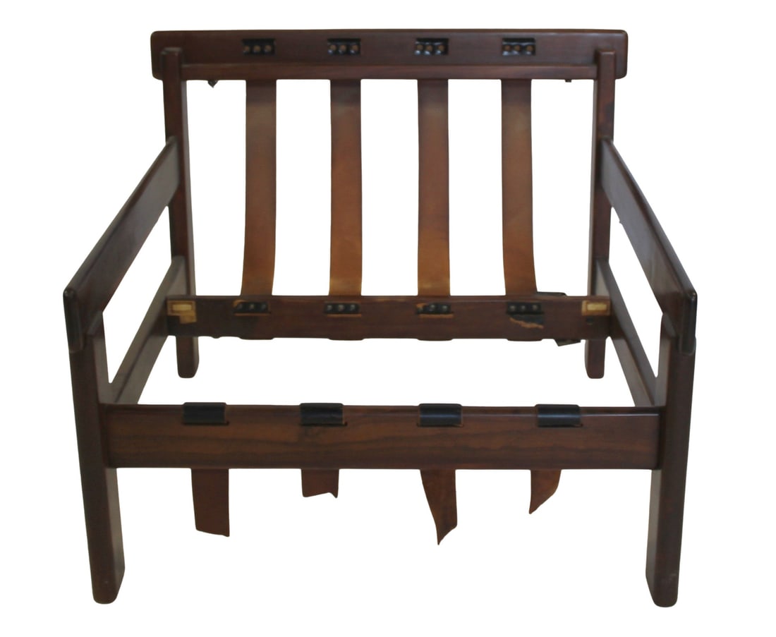 PERCIVAL LAFER (Attrib) Designed Arm Chair.: From a Central Park West, NYC estate. - Dimensions: 24.25" h x 31.5" w x 29.75" d