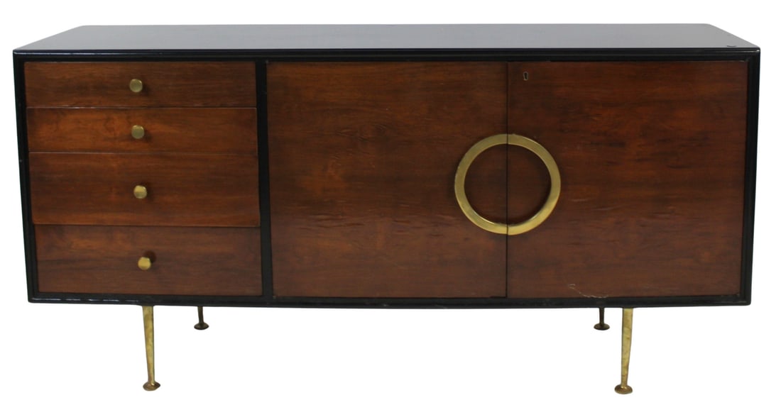 Midcentury Style Ebonised & Wood Cabinet With (1 of 8)