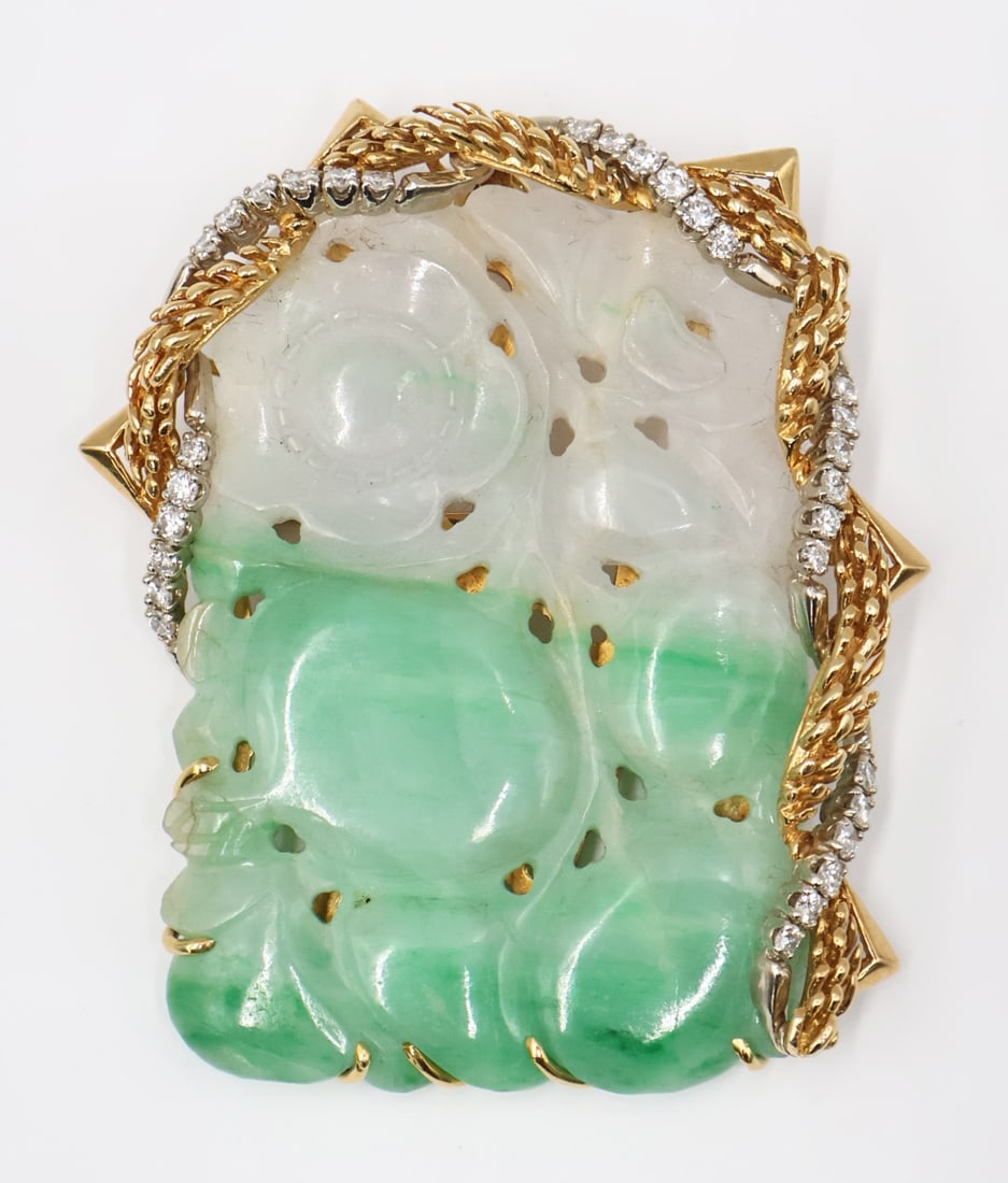 JEWELRY. Peter Lindeman 18kt Gold, Jade and (1 of 7)