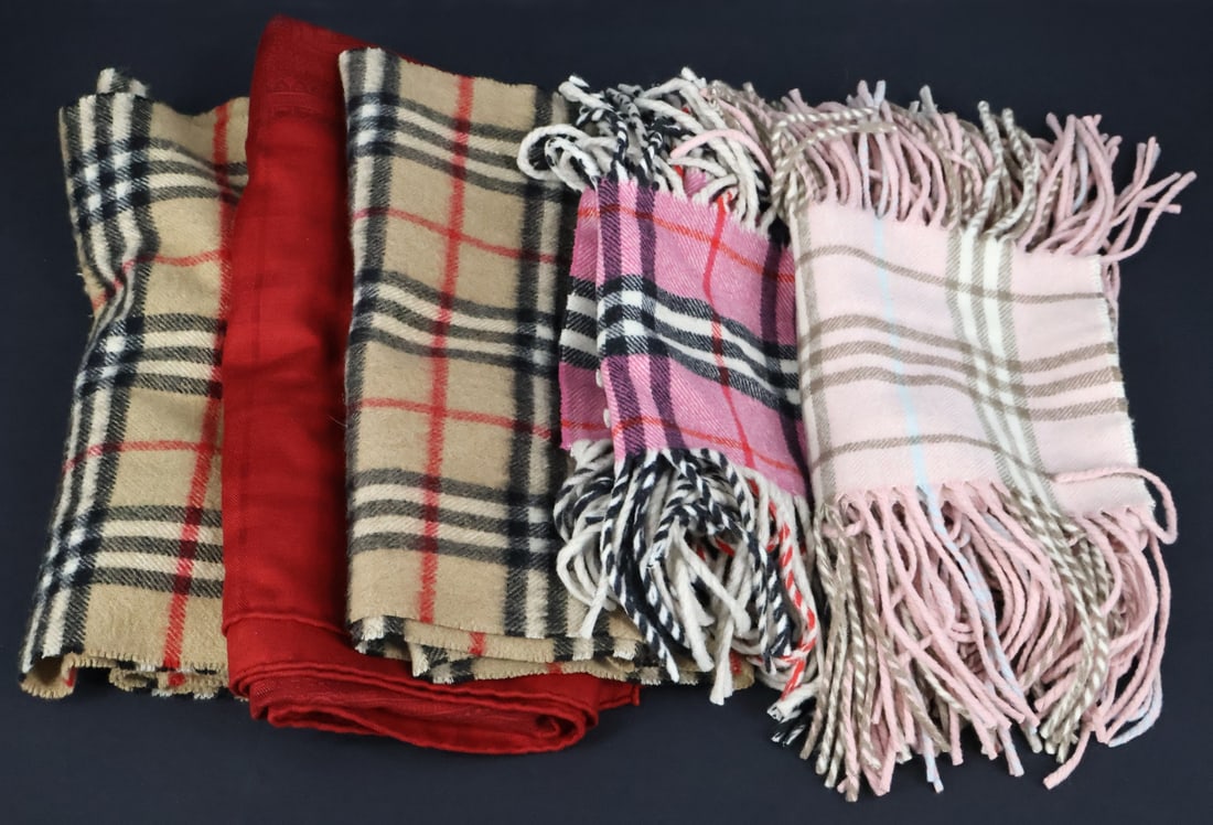 COUTURE. Collection of Burberry Scarves. (1 of 6)