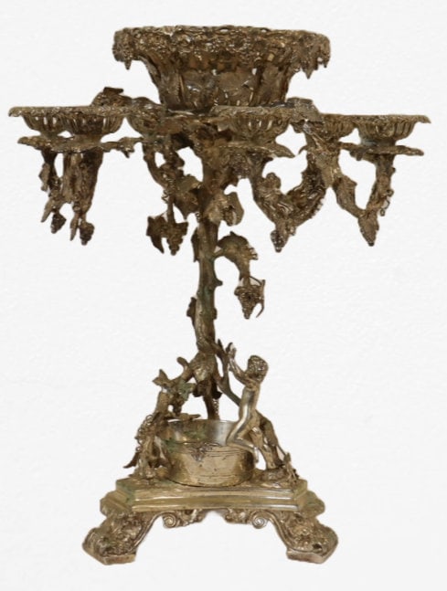 SILVERPLATE. Silver Plated Epergne with Removable (1 of 13)