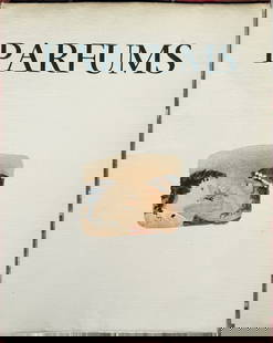 LIMITED EDTION 'PARFUMS' BY PAUL VALERY PORTFOLIO.: 'Parfums by Paul Valery', Complete portfolio with four color lithographs by Henri Matisse, Andre Derain, Christian Berard, and Van Dongen. .Edition '462/1000'. Property from a Norwalk, CT estate. Dime