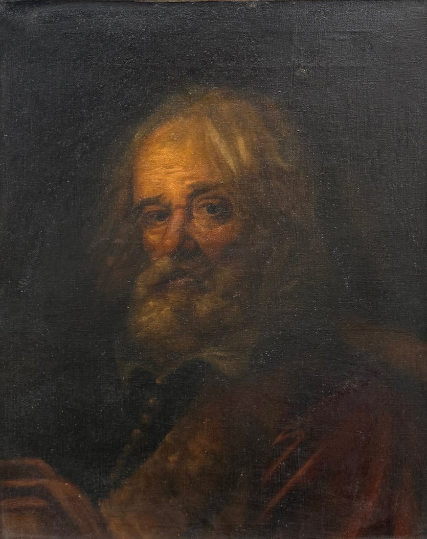 MANNER OF GIUSEPPE NOGARI.: 'Portrait of an Old Man'. Oil on canvas. Property from a New Rochelle, NY estate. Dimensions: 20.75" h x 16.25" w. Frame: 27.25" h x 23" w.