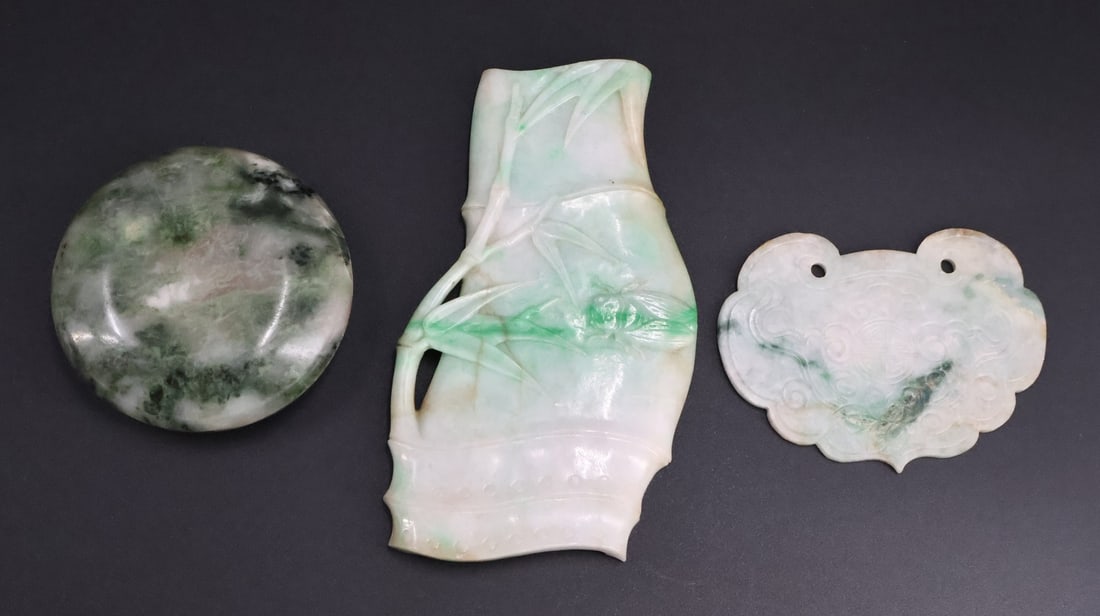 (3) Chinese Jade Objects. (1 of 9)