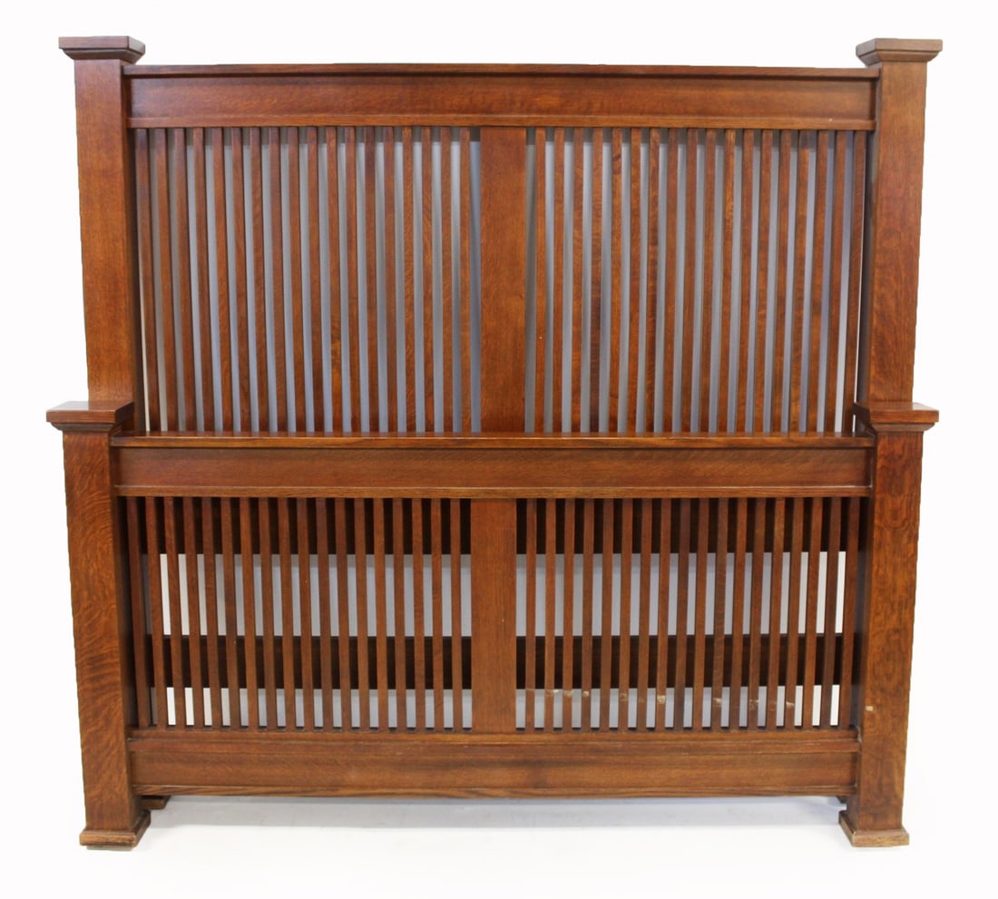 Stickley Audi Oak  Arts & Crafts Bed. (1 of 5)