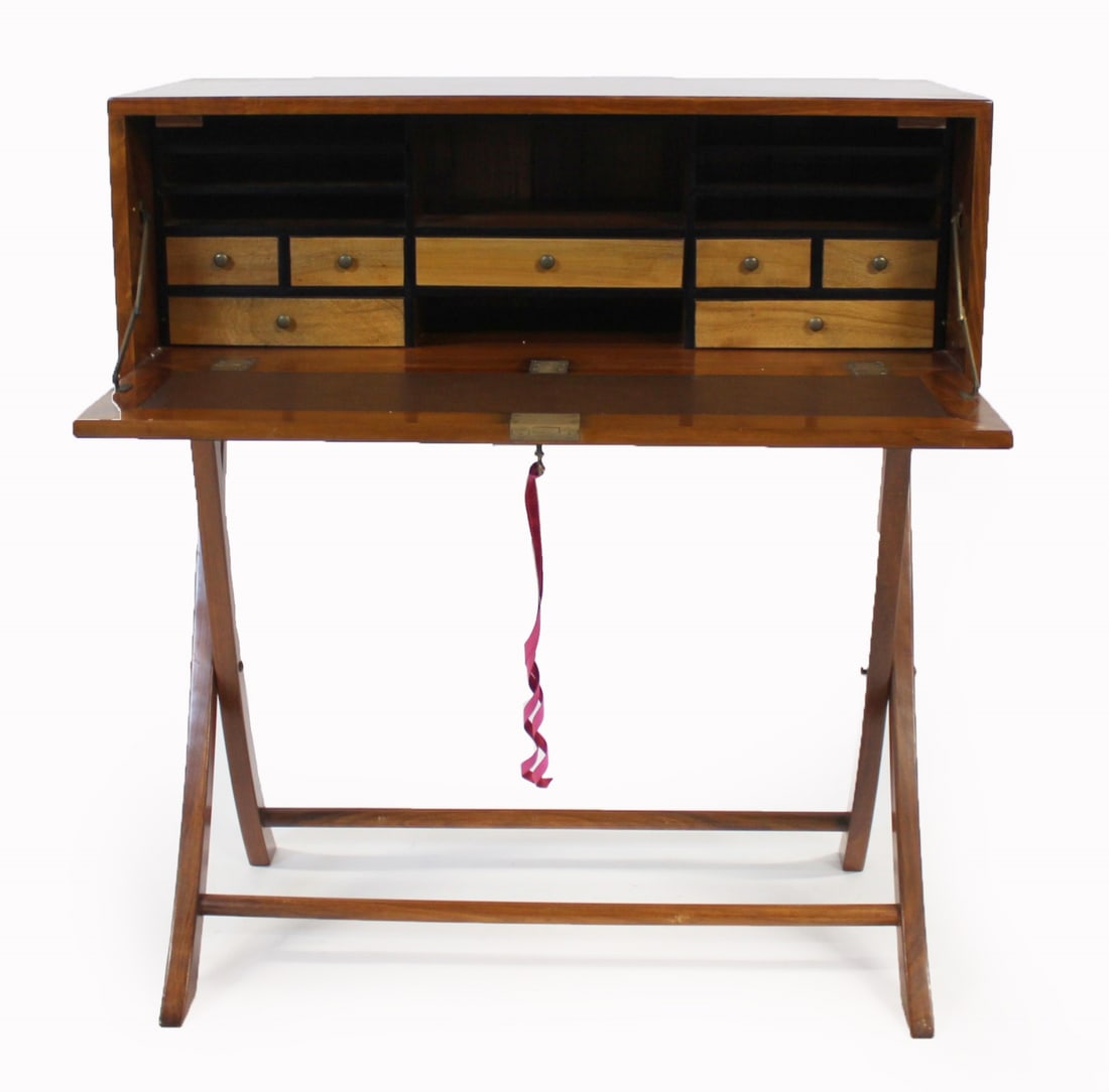 STARBAY Indochine Campaign Style Secretaire Desk. (1 of 10)